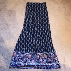 Tribal print maxi skirt